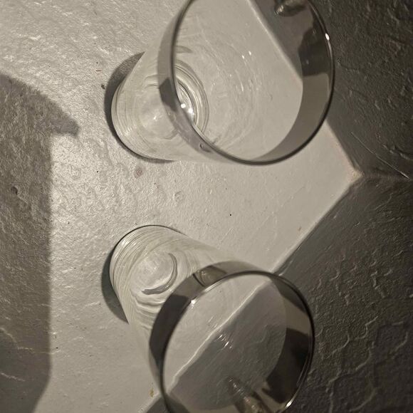 Dorothy Thorp High Ball Silver Band Glasses Set of 2 5.5" - Picture 4 of 6